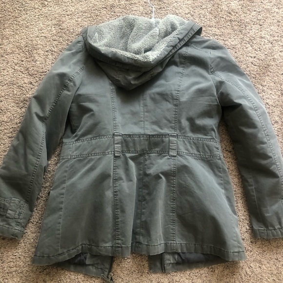 Gray cargo jacket with hood - Picture 2 of 3